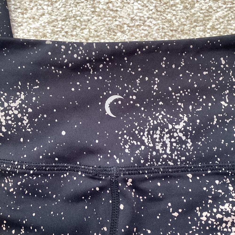 ZYIA REFLECTIVE LNT PATTERN 7/8 Leggings Tights Pants Black - Picture 8 of 9